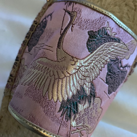 Johnny Was SZ 9M Lilac Brocade Crane Espidrille Sandals NWOT - Picture 6 of 7